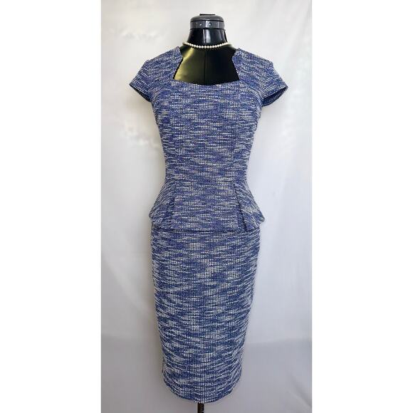 VFShow VFemage Blue Pencil Dress Size XS NWT - Picture 2 of 5